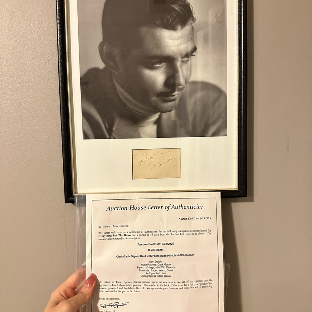 Classic Black Framed Portrait with Signature